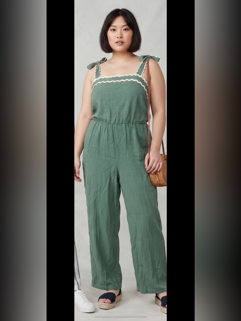 Lily Rose Olive Green Wide-Leg Jumpsuit